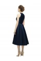 Sleeveless Dark Navy A-Line Halter Neck High Low Bridesmaid Dress Maidstone