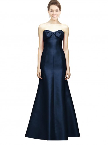 Sleeveless Dark Navy Mermaid Sweetheart Bridesmaid Dress Maidstone