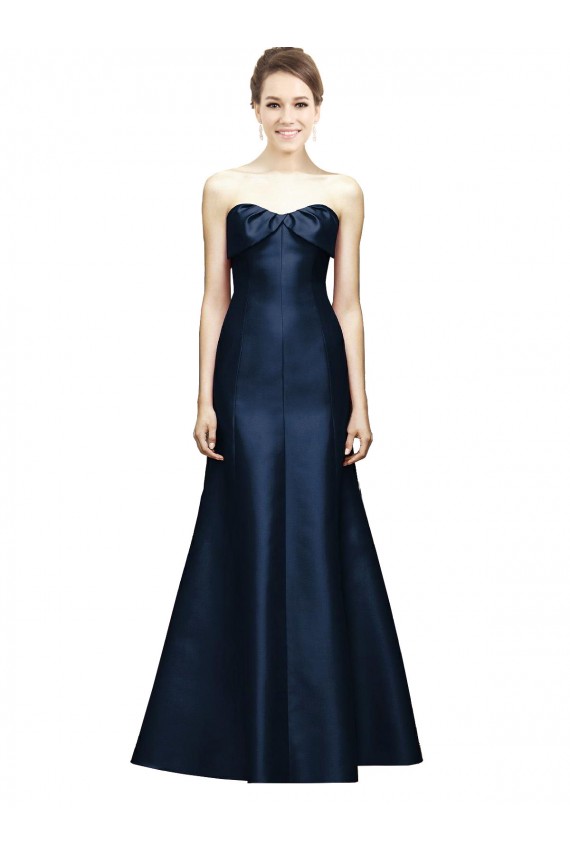 Sleeveless Dark Navy Mermaid Sweetheart Bridesmaid Dress Maidstone