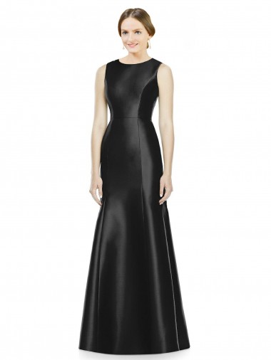 Sleeveless Black Keyhole Back Mermaid High Neck Bridesmaid Dress Maidstone