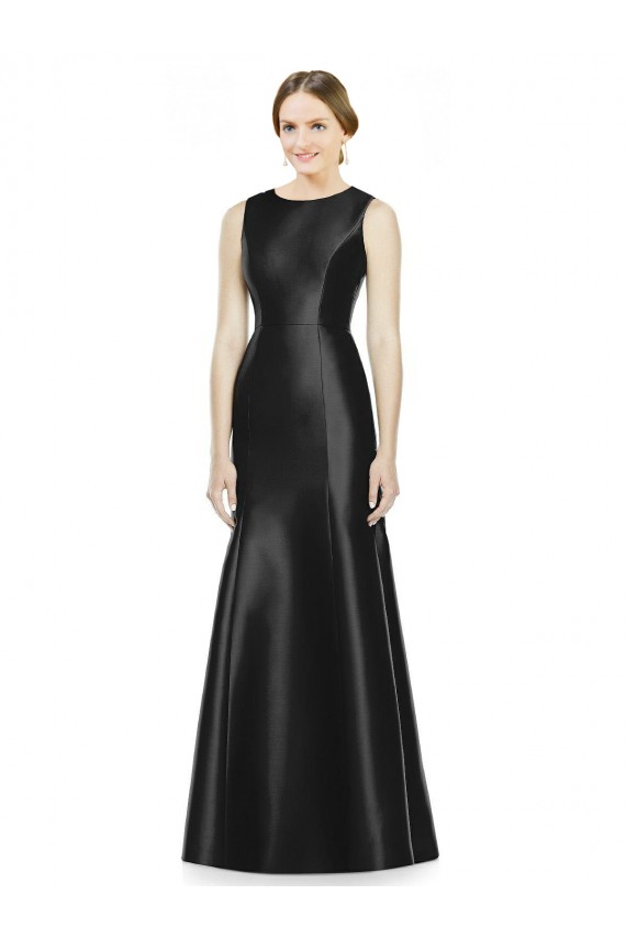 Sleeveless Black Keyhole Back Mermaid High Neck Bridesmaid Dress Maidstone