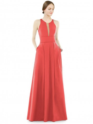Sleeveless Firecracker A-Line Jewel Neck Bridesmaid Dress Maidstone