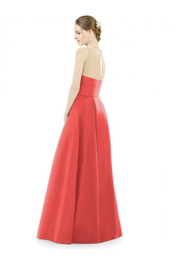 Sleeveless Firecracker A-Line Jewel Neck Bridesmaid Dress Maidstone