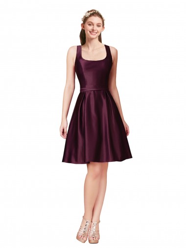 Sleeveless V-Back A-Line Bateau Neck Prom Dress / Bridesmaid Dress Maidstone