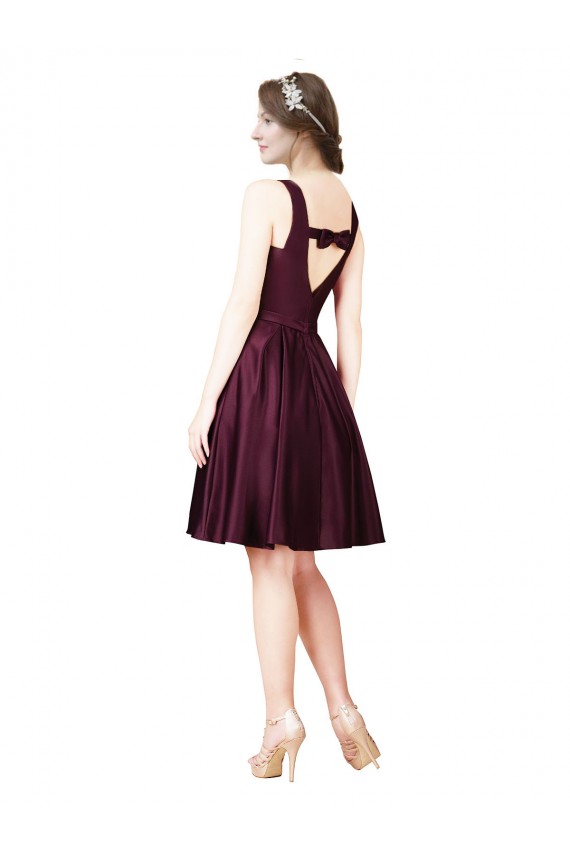 Sleeveless V-Back A-Line Bateau Neck Prom Dress / Bridesmaid Dress Maidstone