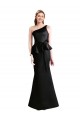 Sleeveless Black Mermaid Satin One Shoulder Bridesmaid Dress Maidstone