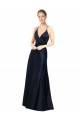 Sleeveless Dark Navy A-Line Spaghetti Straps Prom Dress / Bridal Party Dress Maidstone