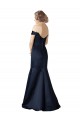 Cap Sleeves Dark Navy Mermaid Off the Shoulder Prom Dress / Bridesmaid Dress Maidstone