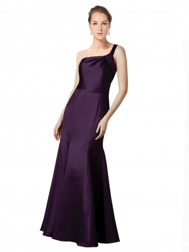 Sleeveless Grape Mermaid One Shoulder Prom Dress / Bridesmaid Dress Maidstone