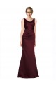 Sleeveless Burgundy Low Back A-Line V-Neck Black Tie Evening Gown / Prom Dress / Bridesmaid Dress Maidstone
