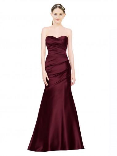 Sleeveless Burgundy Low Back Mermaid Sweetheart Formal Evening Gown / Prom Dress / Bridesmaid Dress Maidstone
