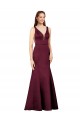 Sleeveless Burgundy V-Back Sheath V-Neck Formal Evening Gown / Prom Dress / Bridesmaid Dress Maidstone