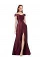 Cap Sleeves Burgundy Gold A-Line Off the Shoulder Black Tie Evening Gown / Prom Dress / Bridesmaid Dress Maidstone