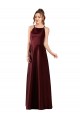Sleeveless Burgundy Gold A-Line Halter Neck Prom Dress / Bridesmaid Dress Maidstone