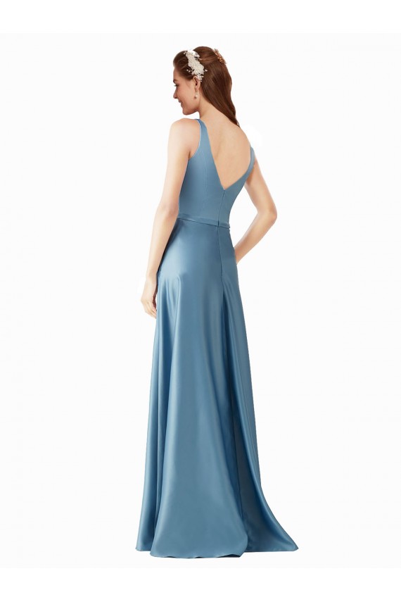 Sleeveless A-Line High Neck Black Tie Prom Dress / Bridesmaid Dress Maidstone