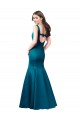 Sleeveless Peacock Blue Mermaid Bateau Neck Prom Dress / Bridesmaid Dress Maidstone