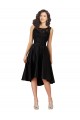 Sleeveless Black A-Line Illusion Neck High Low Bridesmaid Dress Maidstone