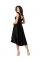 Sleeveless Black A-Line Illusion Neck High Low Bridesmaid Dress Maidstone