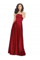 Sleeveless Dark Red A-Line Strapless Prom Dress / Bridesmaid Dress Maidstone