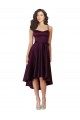 Sleeveless Grape Criss Cross Back A-Line Sweetheart High Low Prom Dress / Bridesmaid Dress Maidstone