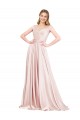 Sleeveless Pink A-Line Off the Shoulder Formal Evening Gown / Prom Dress / Bridesmaid Dress Maidstone