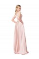 Sleeveless Pink A-Line Off the Shoulder Formal Evening Gown / Prom Dress / Bridesmaid Dress Maidstone