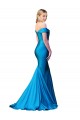 Sleeveless Peacock Blue Mermaid Off the Shoulder Formal Evening Gown / Prom Dress / Bridesmaid Dress Maidstone