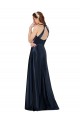 Sleeveless Dark Navy Keyhole Back A-Line V-Neck Formal Evening Gown / Prom Dress / Bridesmaid Dress Maidstone