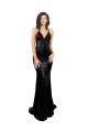 Sleeveless Black Criss Cross Open Back Mermaid V-Neck Black Tie Evening Gown / Prom Dress / Bridesmaid Dress Maidstone