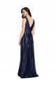 Sleeveless Dark Navy V-Back Sheath V-Neck Formal Evening Gown / Prom Dress / Bridesmaid Dress Maidstone
