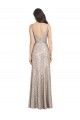 Sleeveless Silver V-Back Sheath V-Neck Formal Evening Gown / Prom Dress / Bridesmaid Dress Maidstone