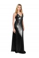 Sleeveless Black V-Back A-Line Spaghetti Straps Formal Evening Gown / Prom Dress / Bridesmaid Dress Maidstone