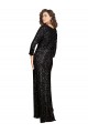 Long Sleeves Black A-Line V-Neck Formal Dress / Bridesmaid Dress Maidstone