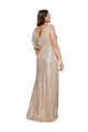 Sleeveless Gold A-Line V-Neck Black Tie Plus Size Evening Gown / Prom Dress / Bridesmaid Dress Maidstone