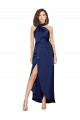 Sleeveless Sapphire A-Line Halter Neck High Low Evening Gown / Prom Dress / Bridesmaid Dress Maidstone