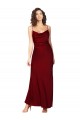 Sleeveless Burgundy Low Back Sheath Cowl Neck Black Tie Evening Gown / Prom Dress / Bridesmaid Dress Maidstone