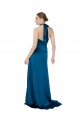 Sleeveless Peacock Blue Open Back A-Line Halter Neck Formal Evening Gown / Prom Dress / Bridesmaid Dress Maidstone