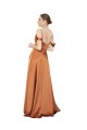 Cold Shoulder Orange Low Back A-Line Spaghetti Straps Formal Evening Gown / Prom Dress / Bridesmaid Dress Maidstone