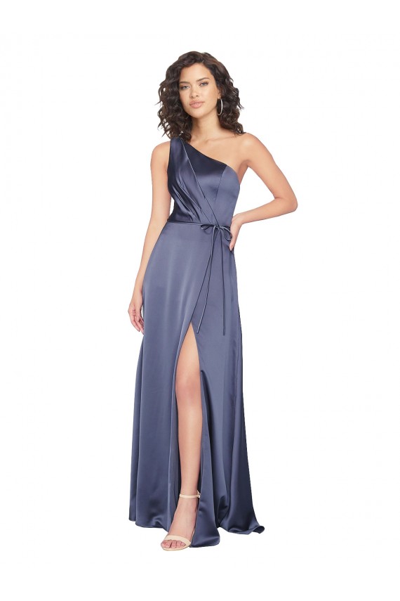 Sleeveless Dusk A-Line One Shoulder Formal Evening Gown / Prom Dress / Bridesmaid Dress Maidstone