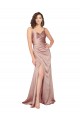 Sleeveless Dusty Pink V-Back Sheath V-Neck Black Tie Evening Gown / Prom Dress / Bridesmaid Dress Maidstone