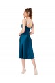 Sleeveless Peacock Blue Low Back A-Line V-Neck Prom Dress / Bridesmaid Dress Maidstone