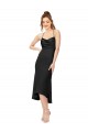 Sleeveless Black Criss Cross Back Sheath Cowl Neck High Low Evening Gown / Prom Dress / Bridesmaid Dress Maidstone