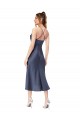 Sleeveless Black Criss Cross Back Sheath Cowl Neck High Low Evening Gown / Prom Dress / Bridesmaid Dress Maidstone