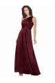 Sleeveless Burgundy A-Line One Shoulder Formal Evening Gown / Prom Dress / Bridesmaid Dress Maidstone