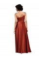 Sleeveless Burnt Orange A-Line One Shoulder Black Tie Evening Gown / Prom Dress / Bridesmaid Dress Maidstone