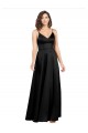 Sleeveless Black V-Back A-Line V-Neck Formal Evening Gown / Prom Dress / Bridesmaid Dress Maidstone