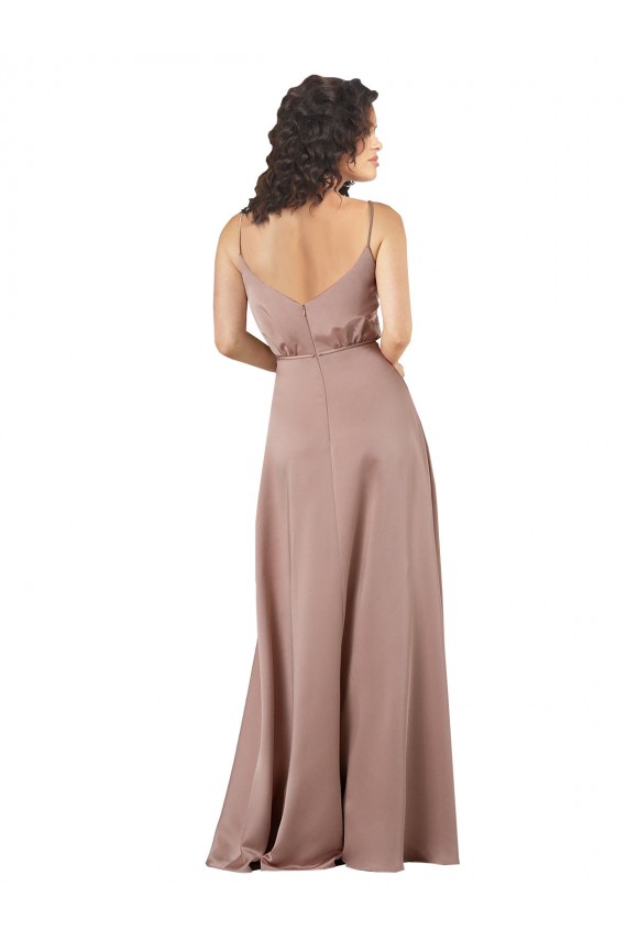 Sleeveless Dusty Pink A-Line V-Neck Formal Evening Gown / Bridesmaid Dress Maidstone