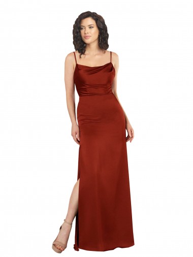 Sleeveless Red Low Back A-Line Spaghetti Straps Formal Evening Gown / Prom Dress / Bridesmaid Dress Maidstone