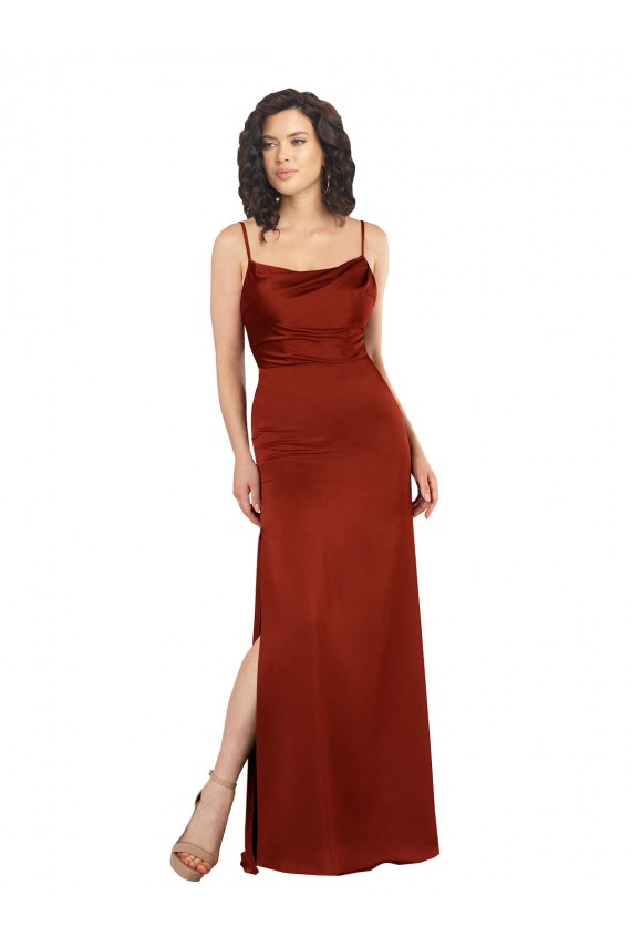 Sleeveless Red Low Back A-Line Spaghetti Straps Formal Evening Gown / Prom Dress / Bridesmaid Dress Maidstone