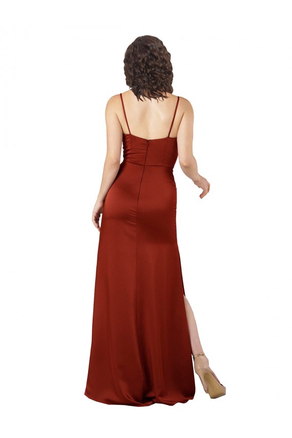 Sleeveless Red Low Back A-Line Spaghetti Straps Formal Evening Gown / Prom Dress / Bridesmaid Dress Maidstone